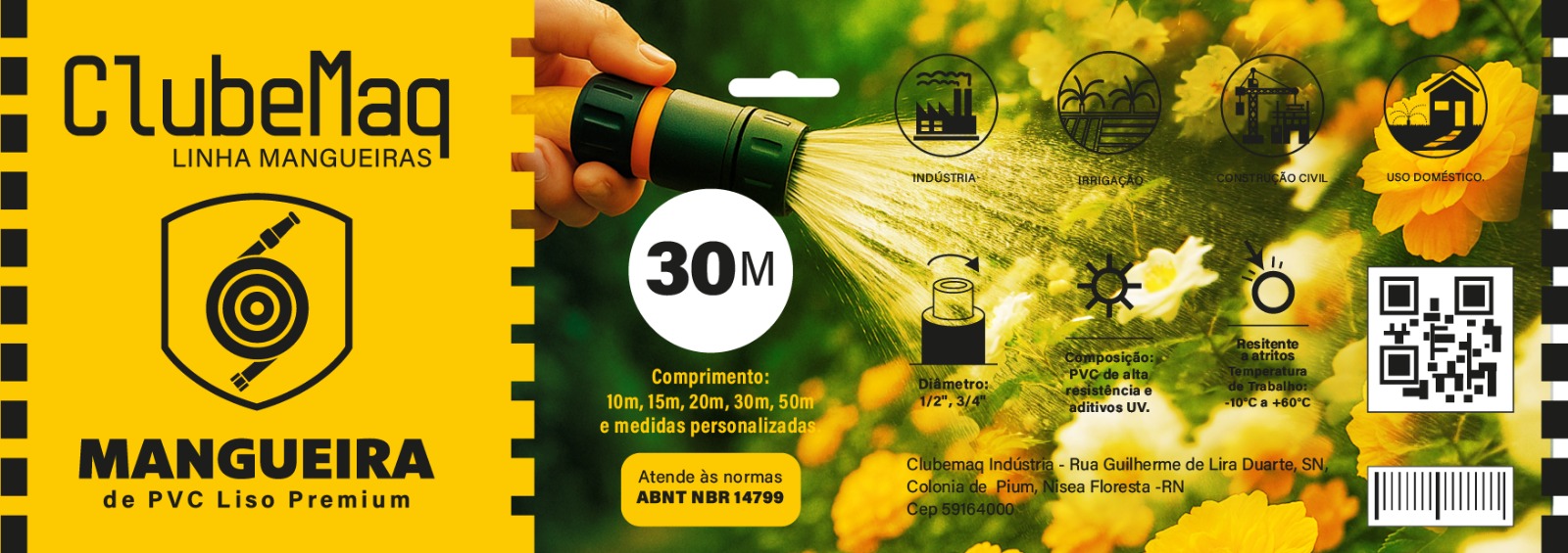 Mangueira ClubeMaq - Especificações