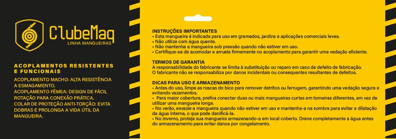 Mangueira ClubeMaq - Instruções